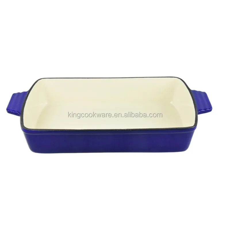 33x23cm Large Ovenproof Enamel Cast Iron Baking Dish/pan/tray For Oven