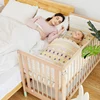 No Painted Beech Wooden Adjustable Baby Bed Baby Cot Design