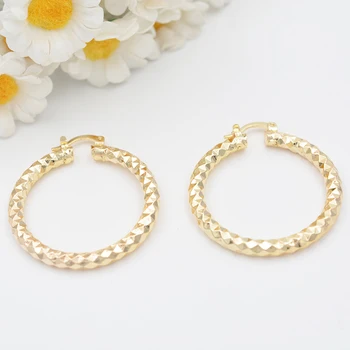 Guangzhou Wholesale 14k Earring Plated Gold Copper Earring Best Selling Woman Hoops Earrings ...