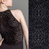 New product knitted four way stretch burnt velvet flocking fabric for dancer dress