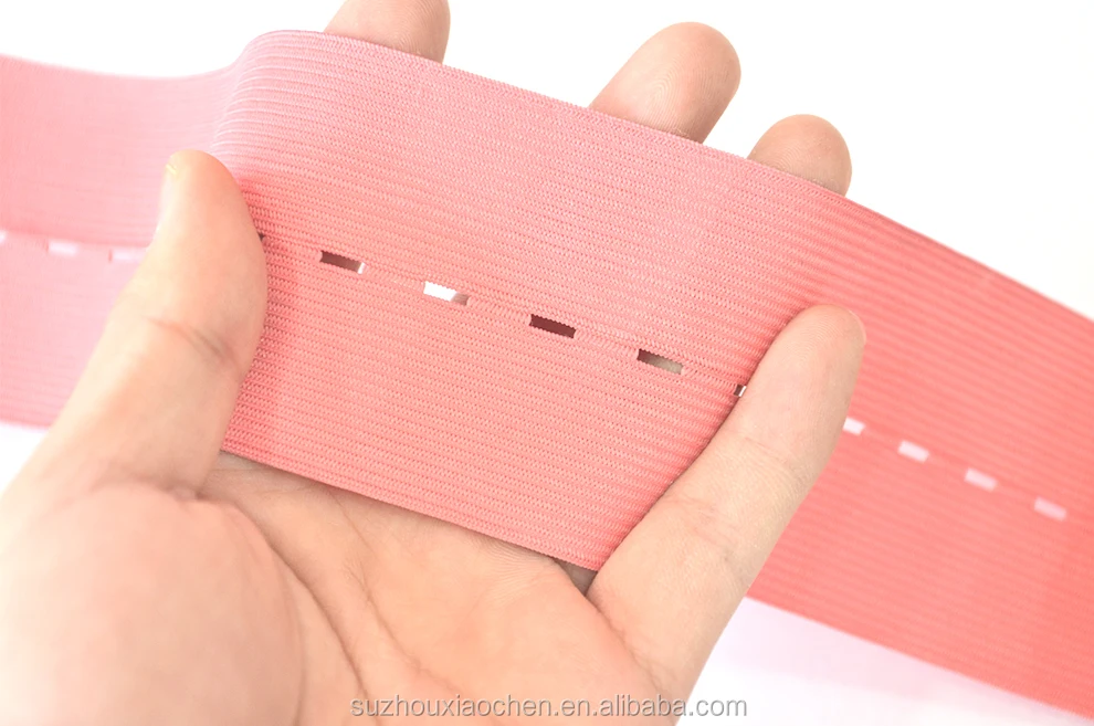 Custom Wholesale Polyester Button Hole Tape Elastic Band For Garment