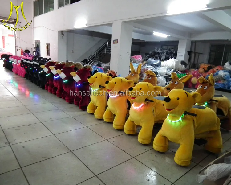 Hansel electric mountable plush motorized animal for shopping mall