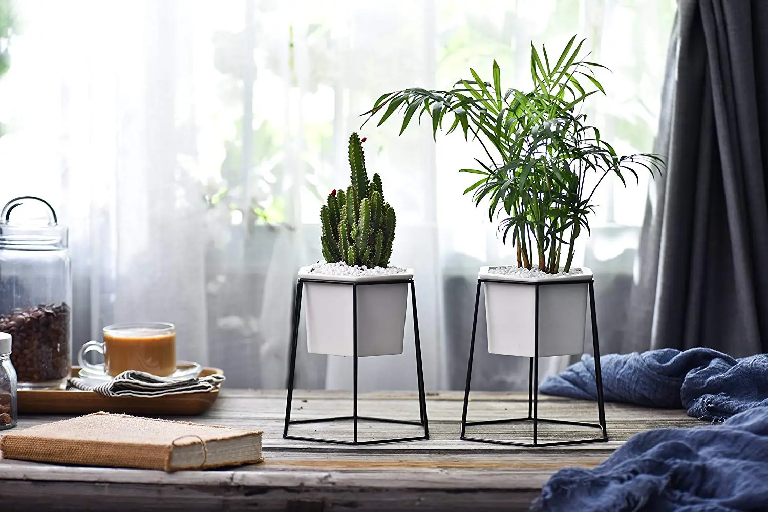 gold flower pot rack