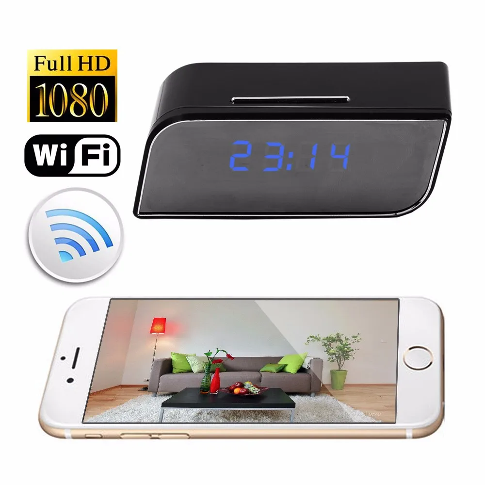 Best Clock Hidden Camera Wifi Hd 1080p Mini Alarm Desk Spy Clock Camera