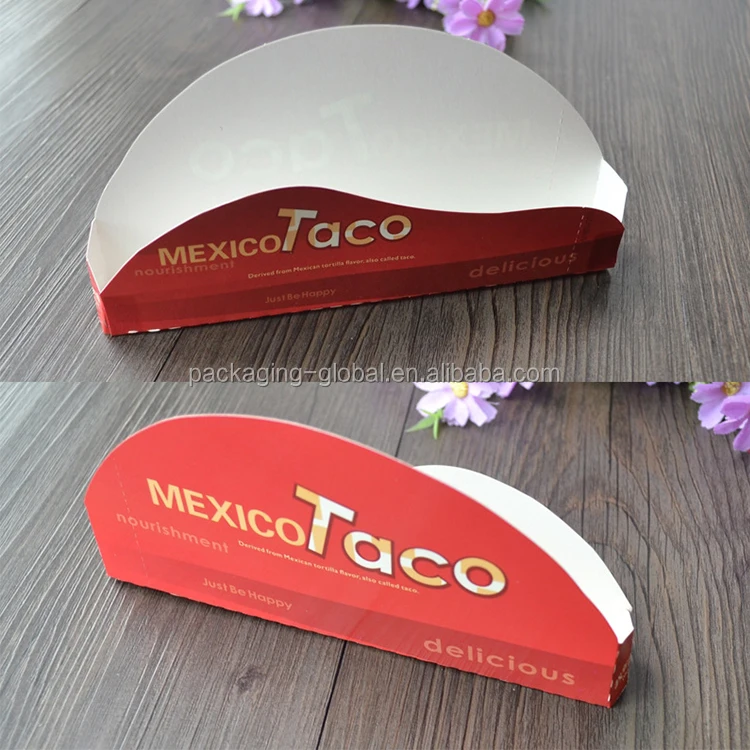 Customized To Go Taco Packaging Paper Taco Holder Buy Paper Taco