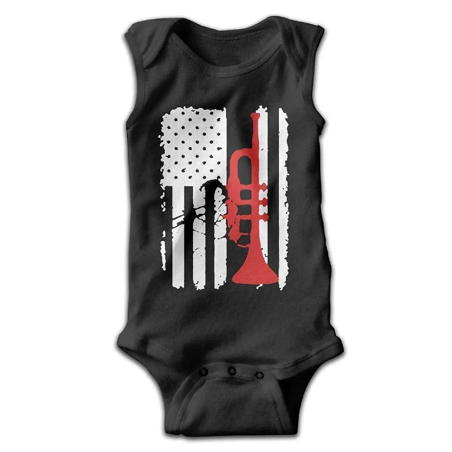 braeccesuit Irish American Flag Infant Baby Boys Girls Crawling Clothes Sleeveless Romper Bodysuit Onesies Jumpsuit Black