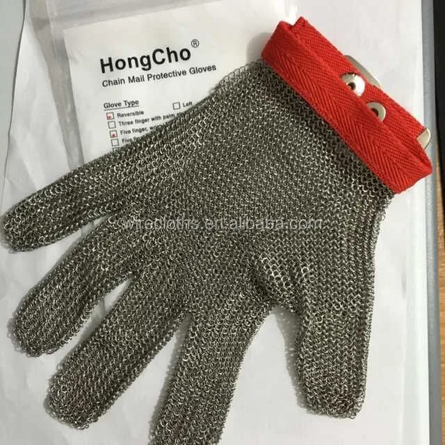 Metal Cut Resistant Butcher Gloves/stainless Steel Chain Working Glove