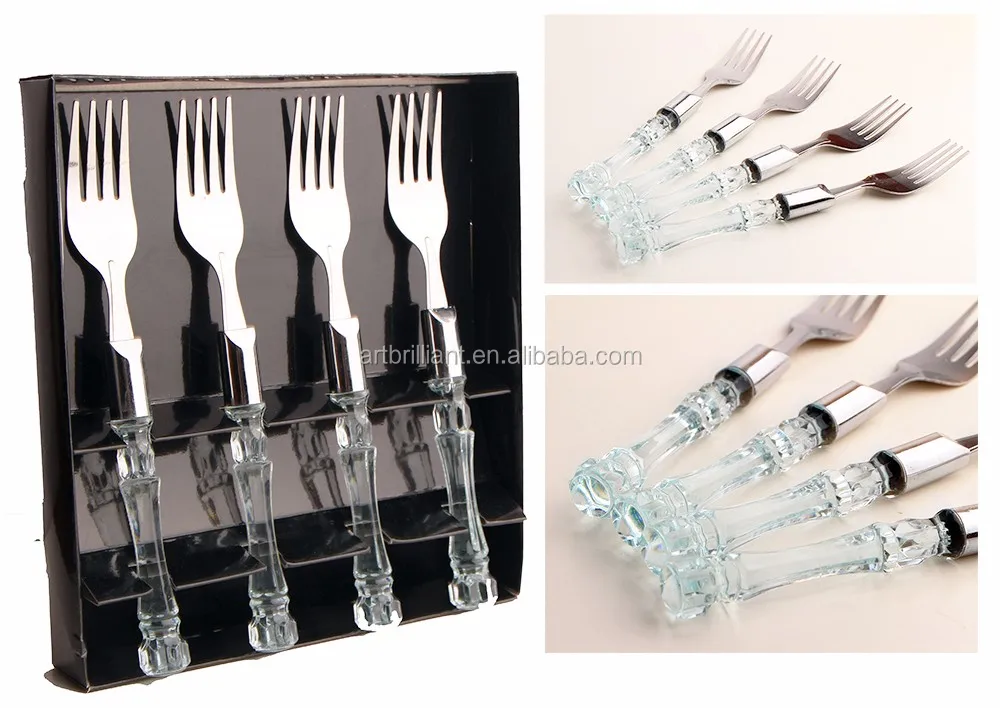 Bulk Premium Quality Stainless Steel Brand Names Cutlery With Crystal