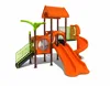 Daycare amusement park equipment, adult playground swing and slide play set, safety outdoor equipment
