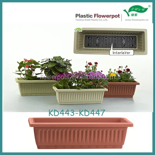 Kd443kd447 Plastic Rectangular Planters Buy Outdoor Large Plastic