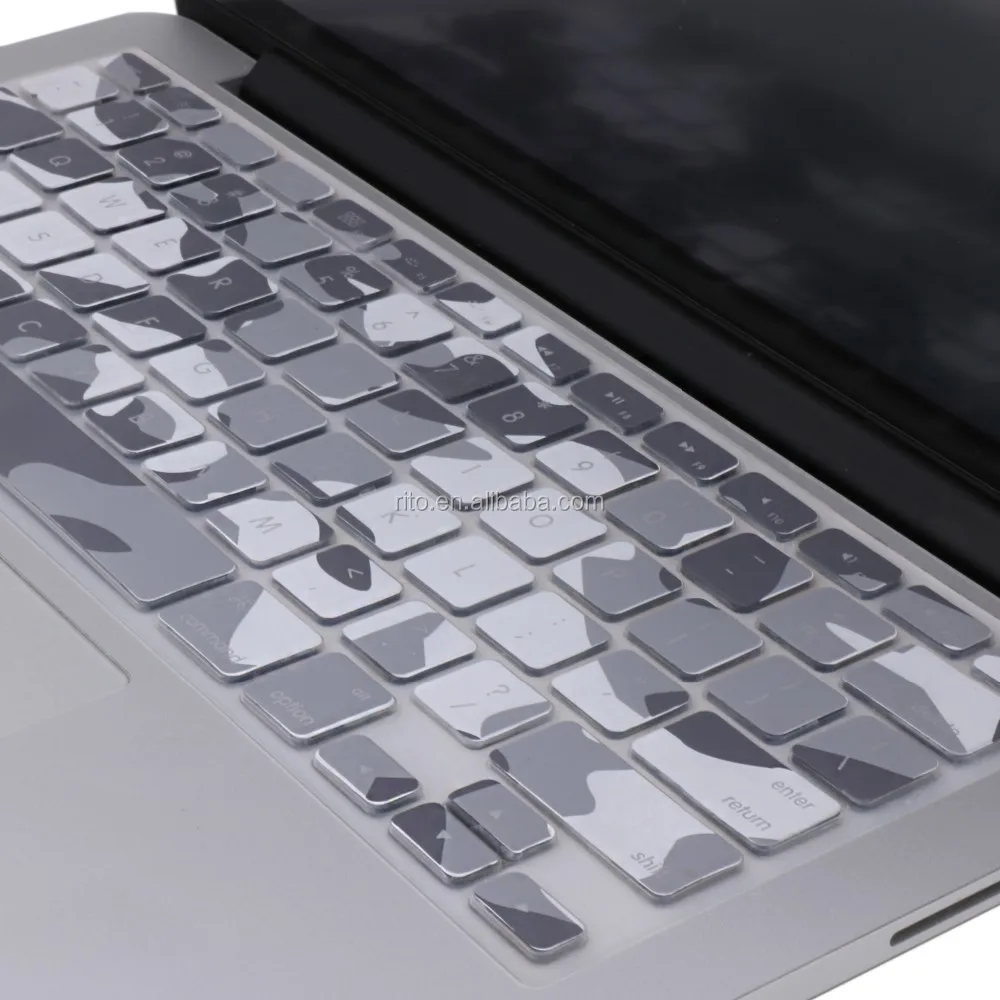 Camouflage Silicone Keyboard Cover Skin For Macbook Pro 13 15 Keyboard