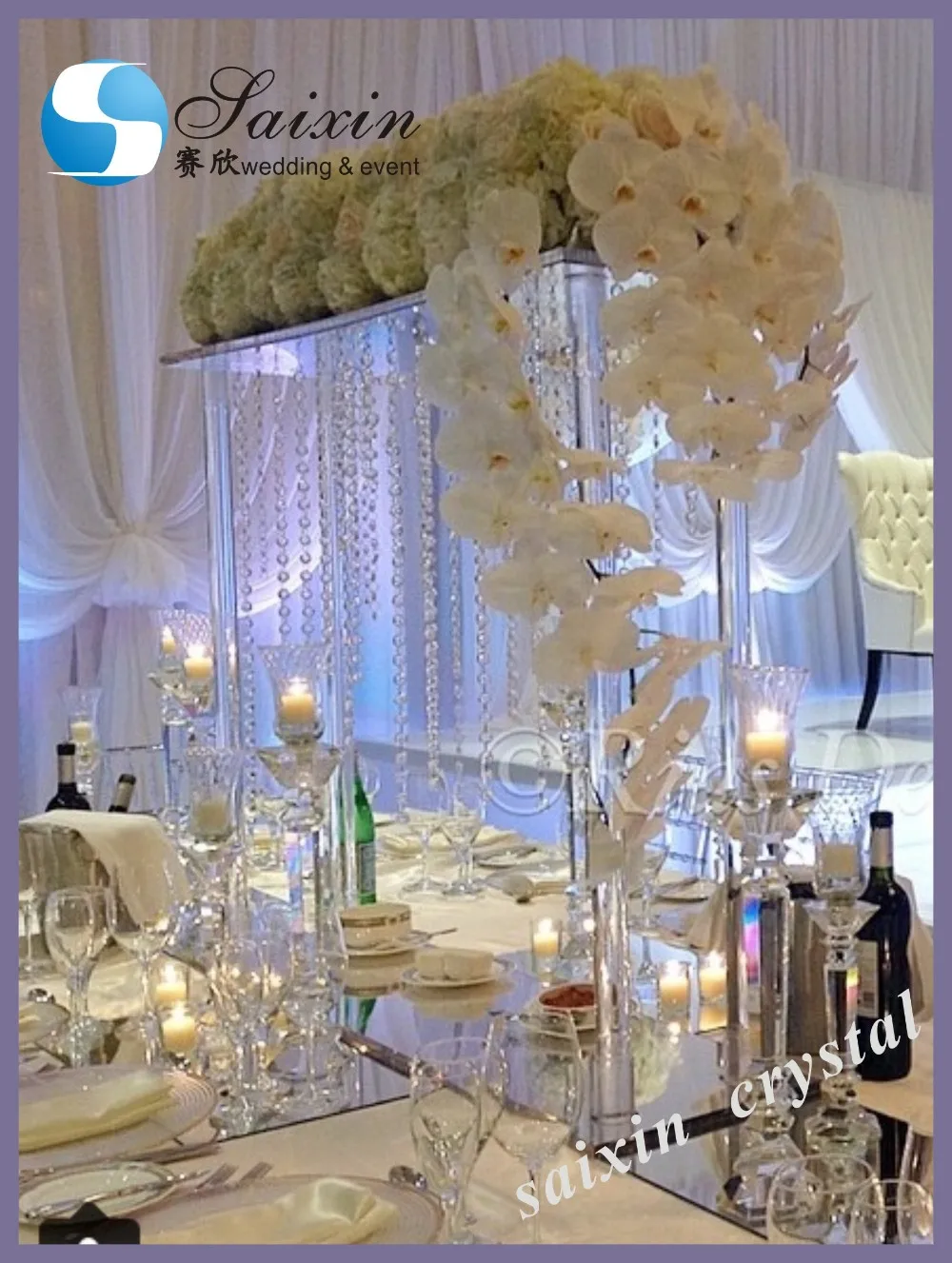 New 6 Tiered Crystal Wedding  Cake Stand For Wedding  