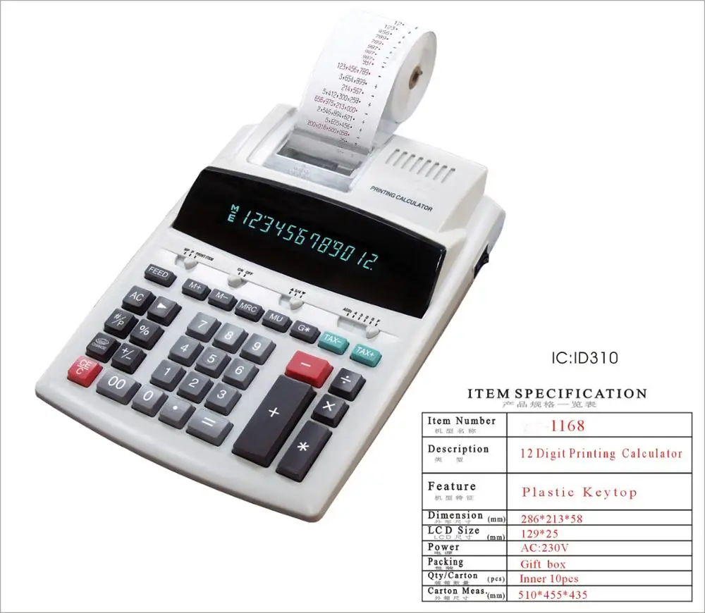 Factory Sale!!! 12 Digits Two Colors Print Calculator / Digits