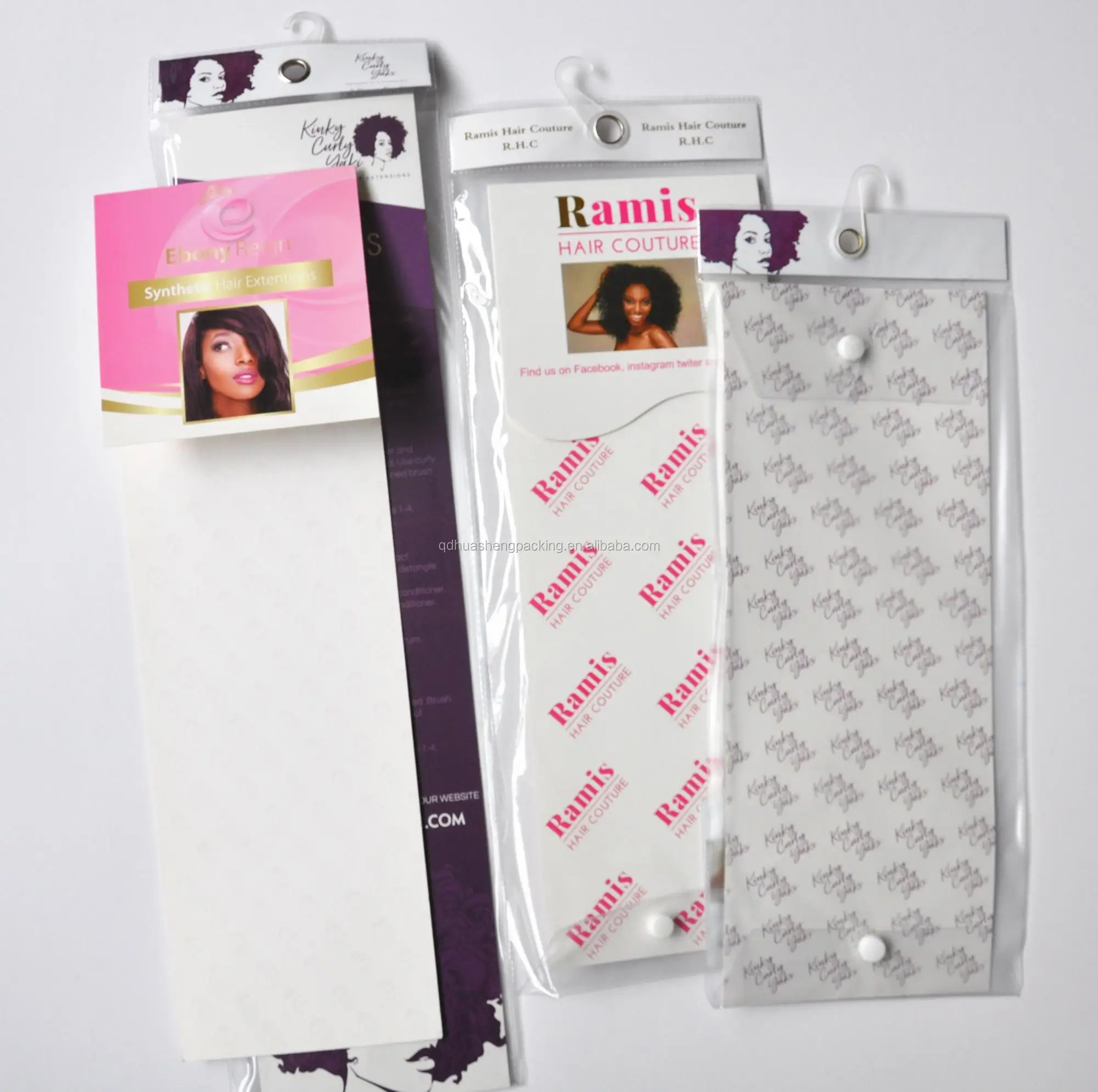 Custom Hair Plastic Packaging Bag With Paper Card,Clear Colour Pvc Bag With Eyelet Buy Plastic
