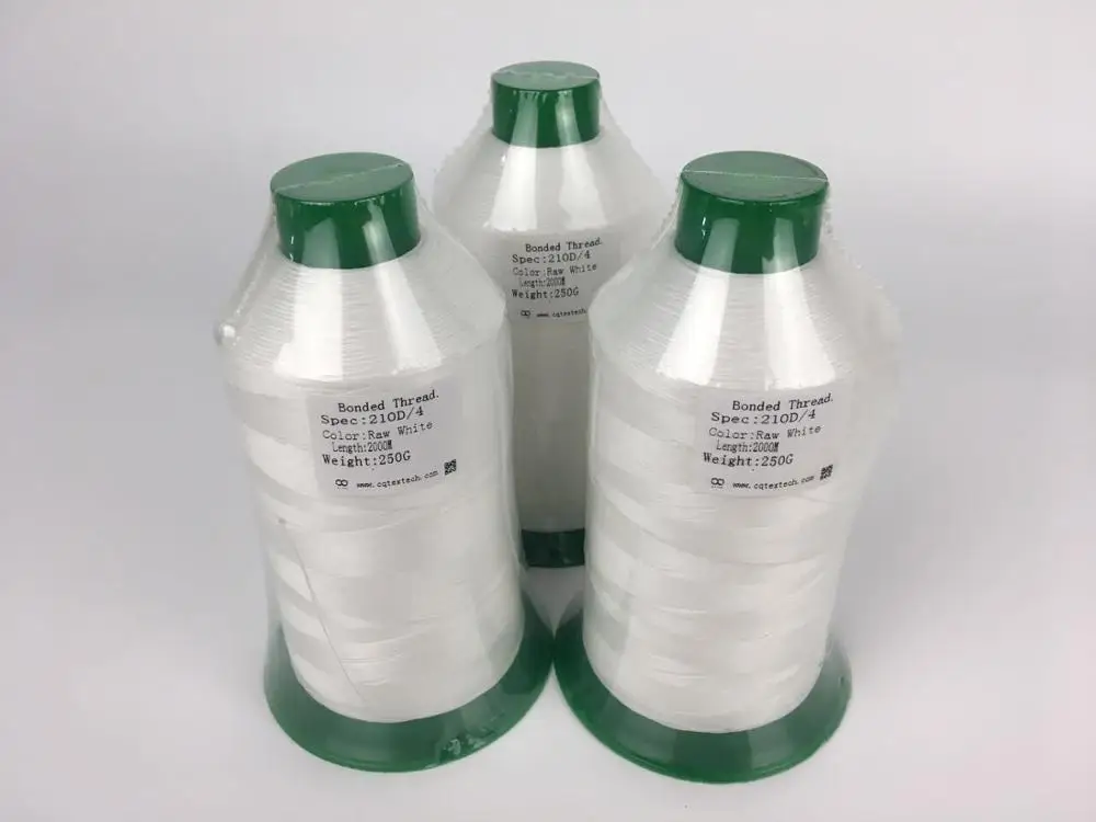 CQ Top quality raw white bonded nylon thread for sewing