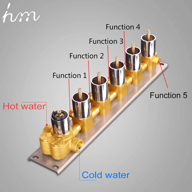 Modern 5 Functions Shower Diverter Valve For Conceal Shower / Brass Chrome Shower Mixer Buy 5