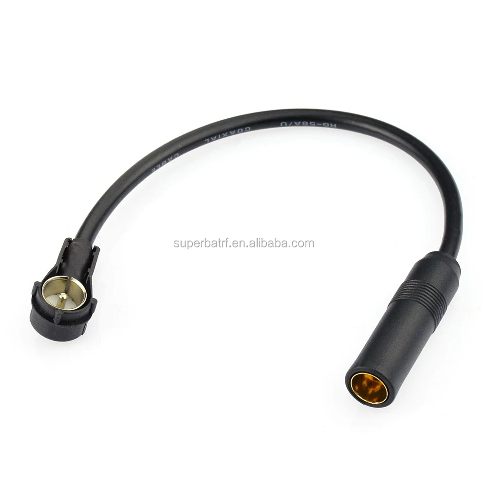 Car Stereo Radio ISO Male Plug to Din Aerial Antenna Adaptor Cable Connector