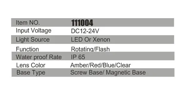Beacon Light LED XENON Warning Light 80Pcs of 5730 DC12-24V Rotating Flash Strong Magnatic Base Amber Red Blue 2Wire Cigar Plug