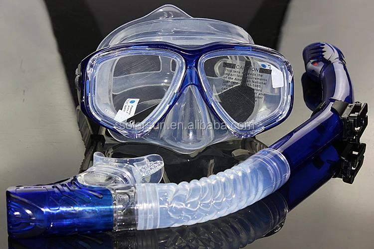 Anti-fog tempered glass snorkelling mask scuba diving dive snorkel