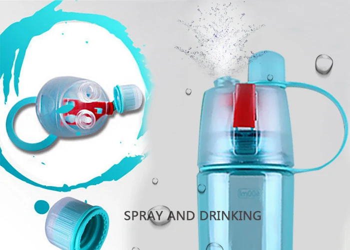 Nike Sports Mist Water Bottle Bpa Free Plastic Spray Drinking Bottle