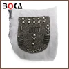 Beaded studs shoulder applique patch BK-MTF318