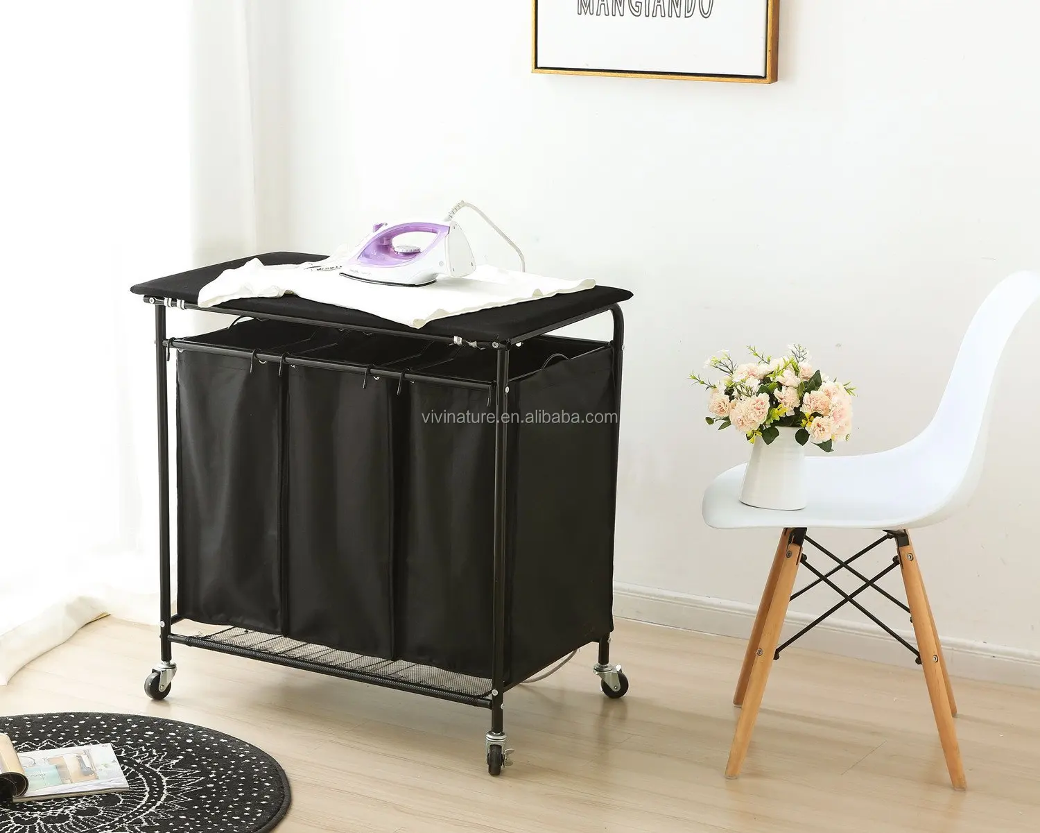 laundry sorter with folding table