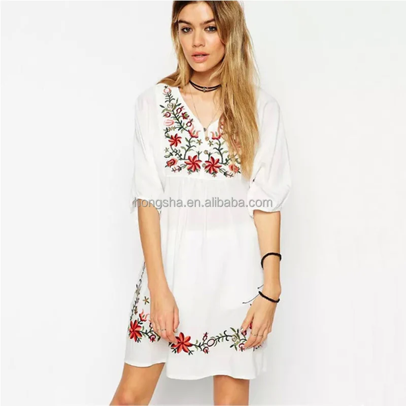 Verzending Sinis Variant Mexican Embroidered Dress 2016 Bohemian Dresses Summer Boho Clothing  Hsd9375 - Buy Mexican Embroidered Dress,Mexican Clothing,Summer Boho  Clothing Product on Alibaba.com