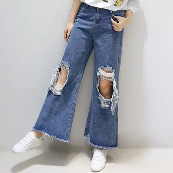 broken hole jeans