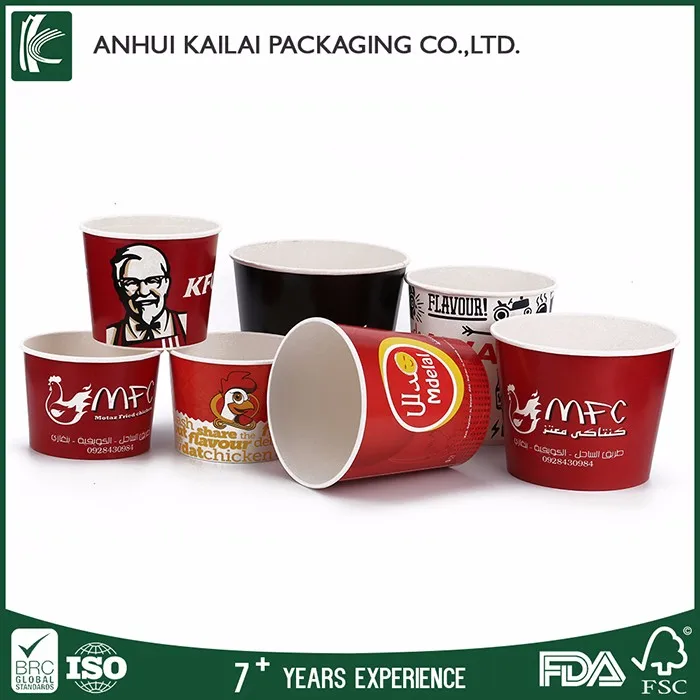 170oz disposable fried chicken custom logo paper bucket