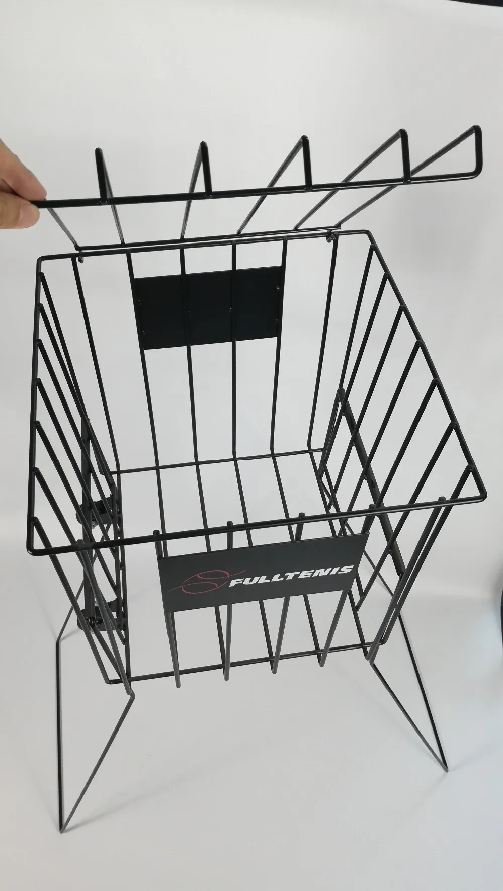Display For Tennis Ball Trolley Foldable Metal Wire Basket Display Rack