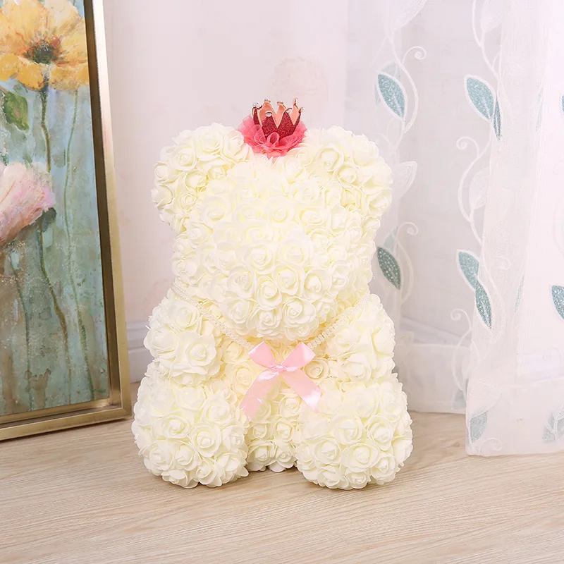 soap flower teddy bear