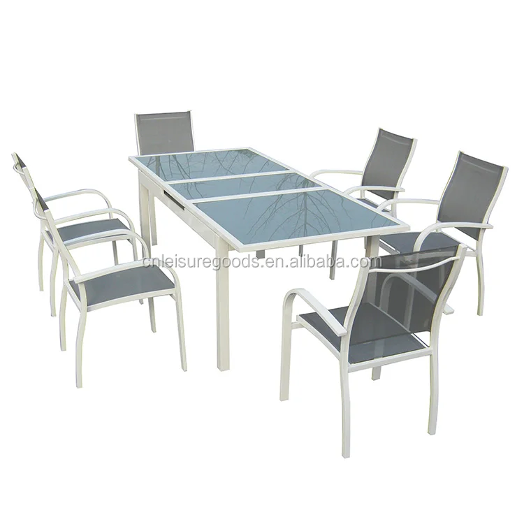 Uplion Top Glass Outdoor Aluminum Extension Table Buy Extension