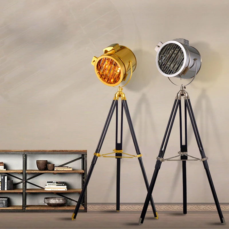 Retro Industrial Unique Three Legs Floor Standing Lighting Tripod Floor