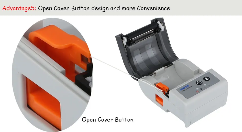 Hspos 2 Inch Mini Handheld Portable Receipt Thermal Printer Auto Cutter