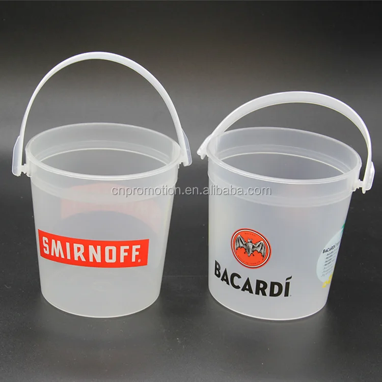 Custom Printing Design 32oz Drinking Plastic Punch Rum Bucket For