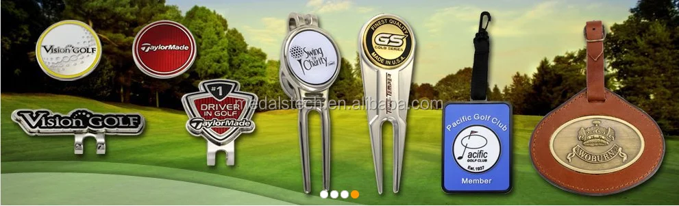 Hot selling custom metal ball marker magnetic mini golf hat clip