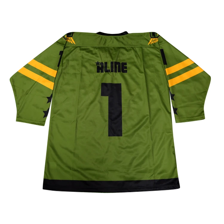 green and yellow hockey jersey