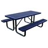 Arlau fixed metal picnic table metal table and chair picnic table