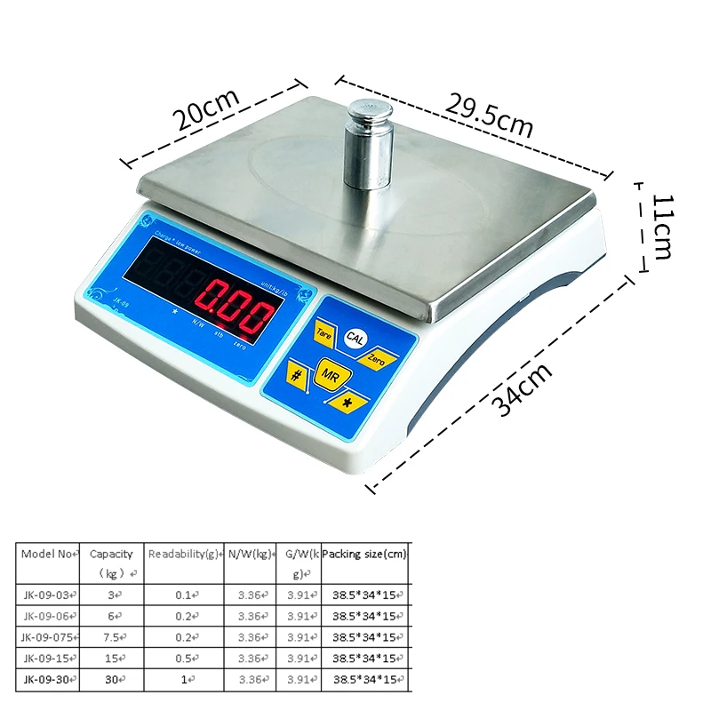 postal scale with printer