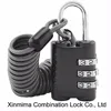 Security looped flex cable padlock lock for bicycle bike saddle