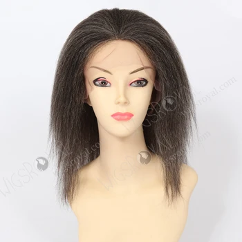 1b#/gray Hair Kinky Straight Wig - Buy Wigs For Gray Hair,Kinky