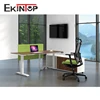 Electric iron lifting sit to stand up standing height adjustable office desk for foshan office furniture
