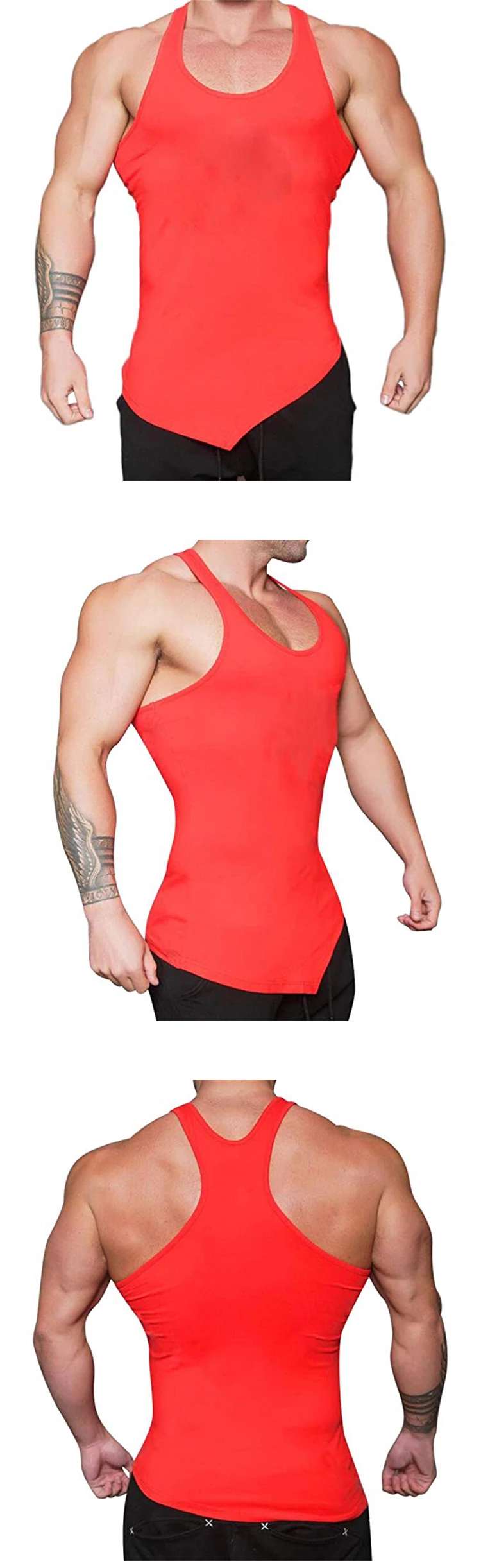 Bodybuilding Men Singlet Gym Fitness Muscle Blank Tank Top Sleeveless