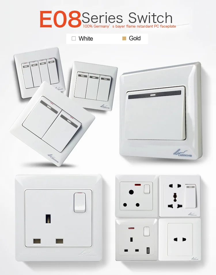 10A 250V 4 gang 1 way hidden camera light switch high demand products in china