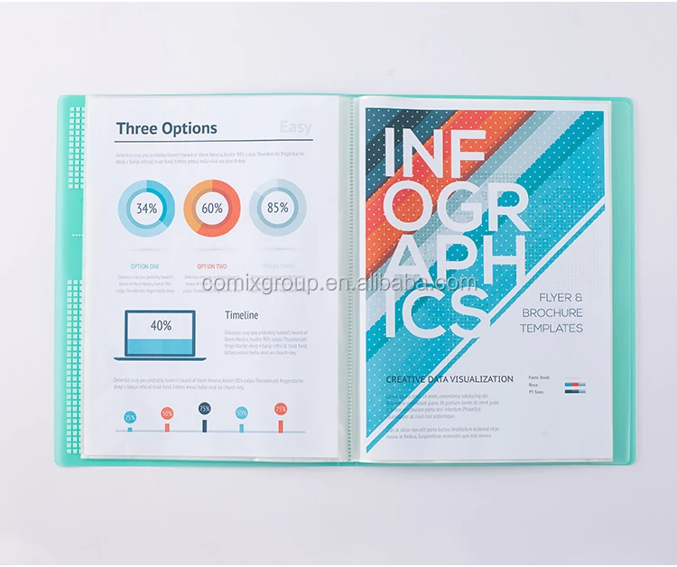 Comix Stationery Marseilles Series A4 A5 Display Book 20 30 40 Pockets