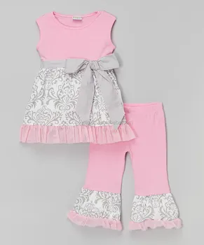 Hot Selling Children Frocks Designs Baby Clothes Clothing Set