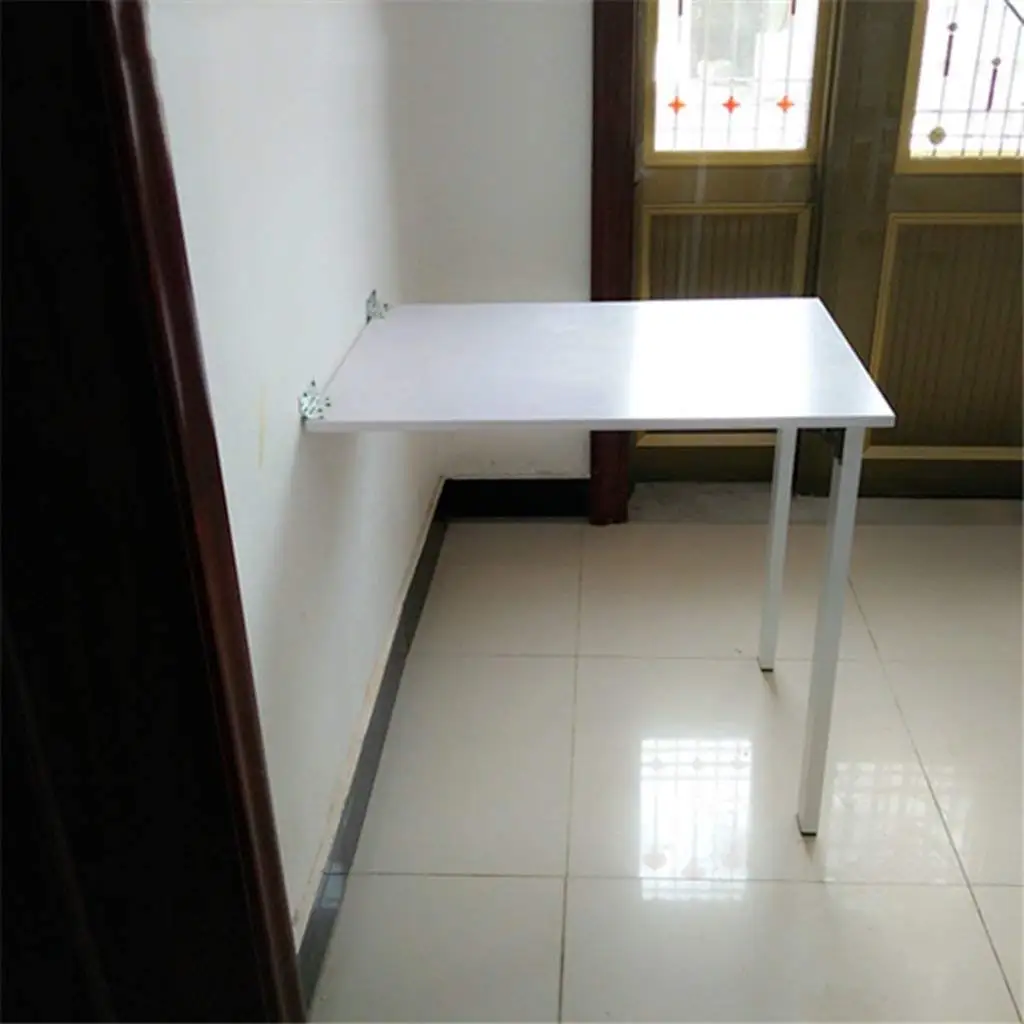 Mmdp White Foldable Dining Table Office Table 8060cm Computer Desk Learning Table Wall-mounted Laptop Desk