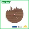 New York Wall Clock Empire State Building Wood Clock