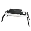 World first Patented, folding ,portable top quality plastic laptop table with a fan, mouse pad and 3 hubs usb