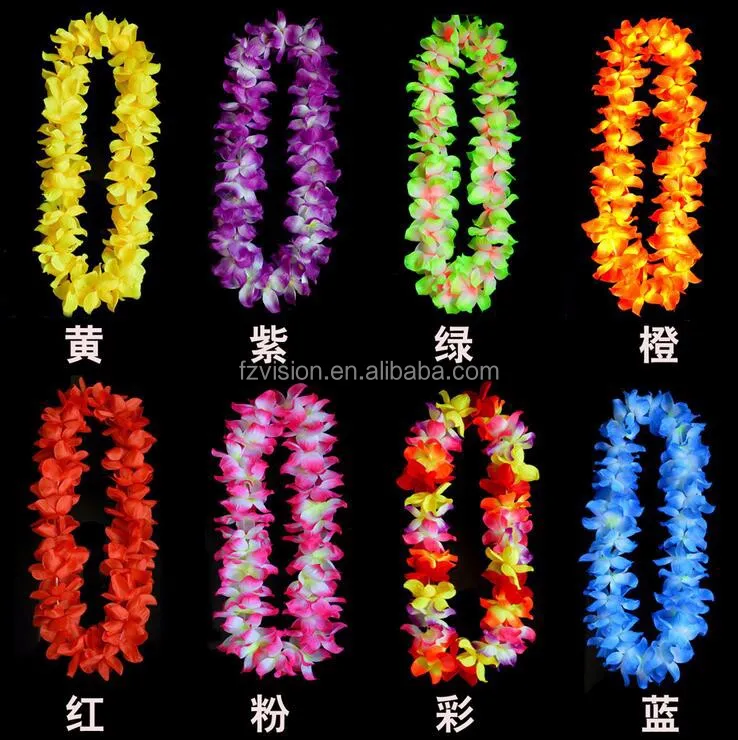 Summer Wedding Fancy Dress Flower Leis Necklace Hawaii Flower Leis